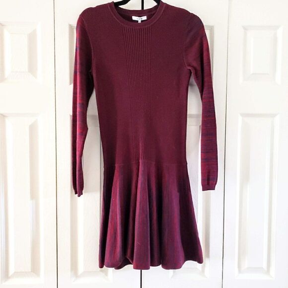 Ganni Harrison Cabernet Eclipse Dress Size Medium - Picture 1 of 7